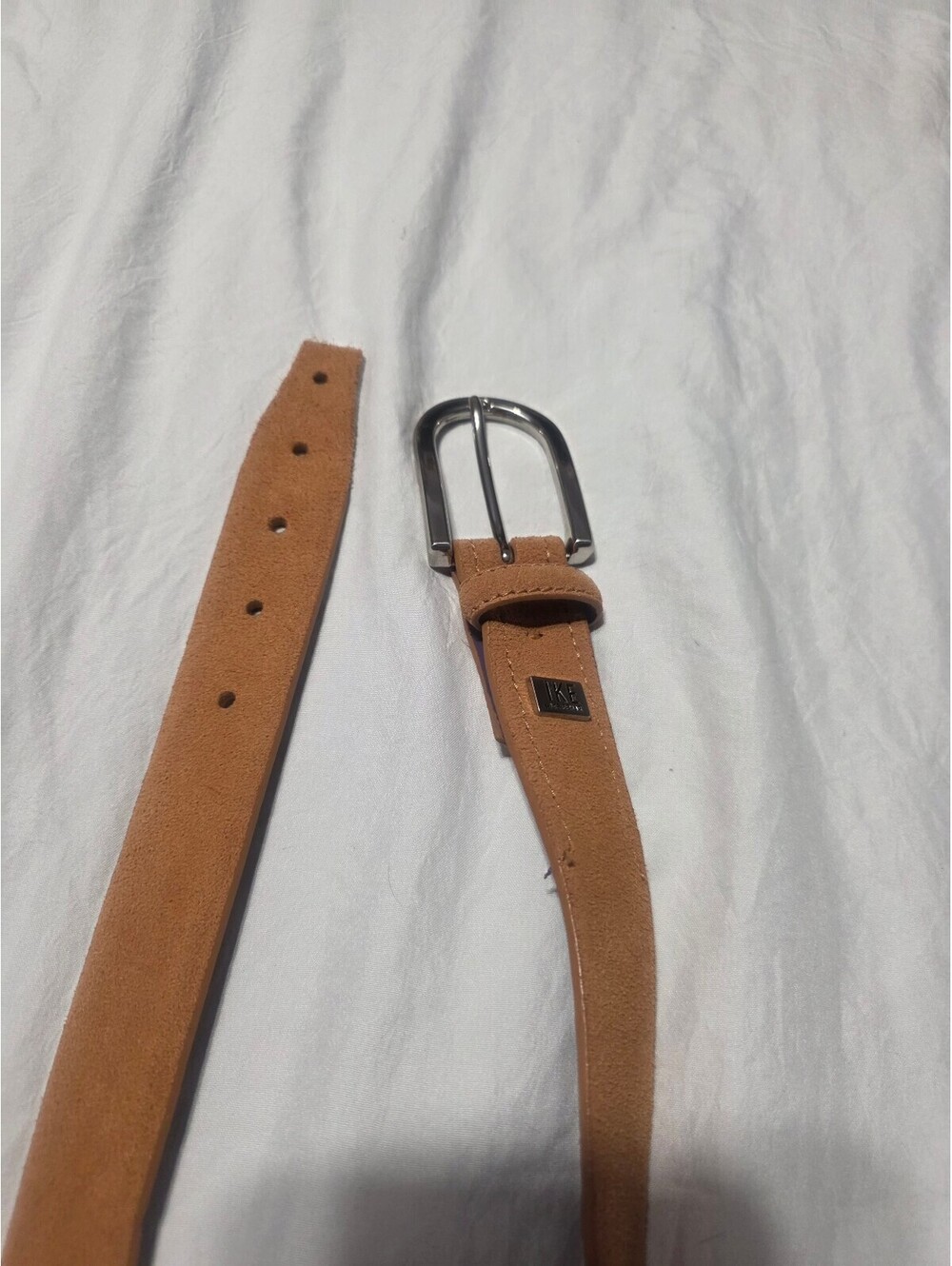 Camel color leather belt